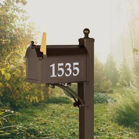 10265 Products Deluxe Mailbox Package With Reflective Numbers French Bronze Extra Large