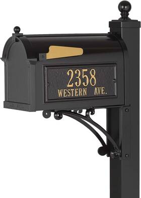 16536 Products Black Deluxe Mailbox Package 20% Larger
