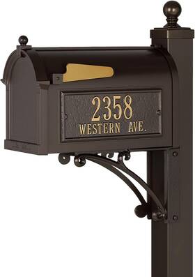 16537 Products French Bronze Deluxe Mailbox Package