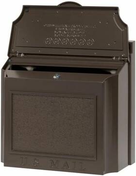Products 313051576579 Wall Mailbox - Locking French Bronze Extra Large