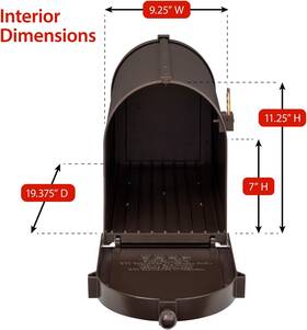 Products 445025835818 Deluxe Mailbox Package Aluminum French Bronze