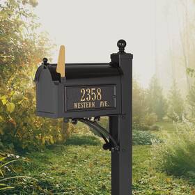 70726 Products Deluxe Streetside Mailbox Package Black Extra Large