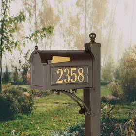 70727 Products Deluxe Streetside Mailbox Package Bronze Extra Large