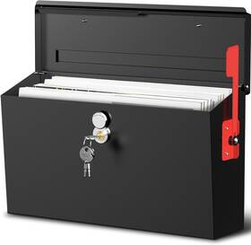 Xc-0075 Profasion Large Wall Mount Mailbox For Outside With Flag Locking Mounted Ga