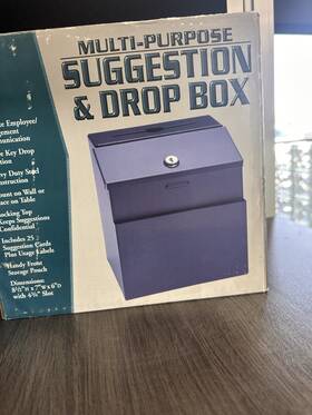0-44942-79008-7-50085 Pyramid Technologies New Heavy Metal Multi-purpose Suggestion Donation Drop Box With Keys