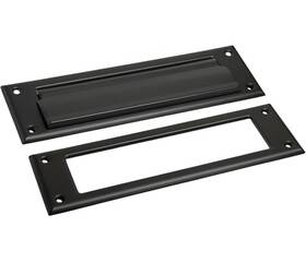 Ms03-001 Qcaa Solid Brass Mail Slot With Interior Frame 13 Inch X 3.625 Oil Rub Bronze