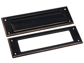 Ms09-001 Qcaa Solid Brass Mail Slot 10 Inch X3 Venetian Bronze With Interior Frame - 1 Pack