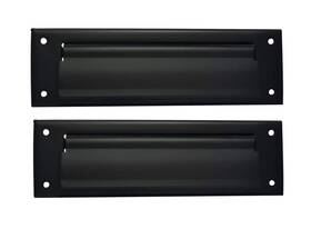 Ms20-001 Qcaa Solid Brass Mail Slot With Interior Back Plate 10 Inch X 3 Matte Bla