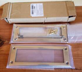 Ms28-001 Qcaa - Solid Brass Mail Slot With Interior Back Plate Polished