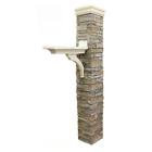 Qsbptgjpnc Eye Level Mailbox Post Ground Mount Fiberglass Concrete Stacked Qsbptgjpnc Eye Level Mailbox Post Ground Mount Fiberglass Concrete Stacked