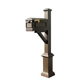 Wpd-sb1-s4-lmc-brz Qual Arc Westhaven System With Lewiston Mailbox Square Ba