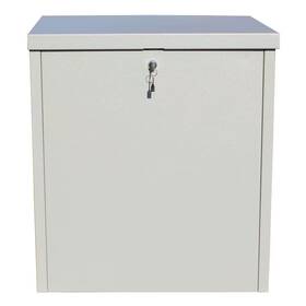 Qualarc 445025945951 Parcelchest Textured Gray Ground Mount Locking Parcel Box