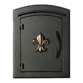 Mc-ldc-1402-blk Qualarc 850001174541 Manchester Fleur De Lis Logo Door Column Mailbox Black