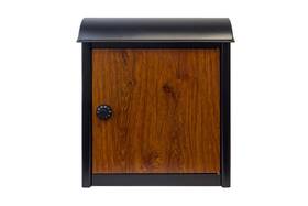 Qualarc 852251008805 Leece Wall Mounted Mailbox In Black With Combo Lock