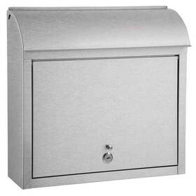 Qualarc 856839006290 Compton Locking Mailbox Mail Wall Mount Post Stainless Steel Heavy Duty Outdoor