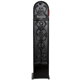 Mk-100-oe-blk Qualarc Mailkeeper 100 Locking Column Mailbox With Old English