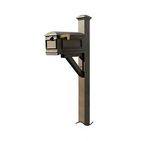 Wpd-nb-s7-lmc-brz Qualarc Westhaven System With Lewiston Mailbox No Base Pyramid Finial In Bronze