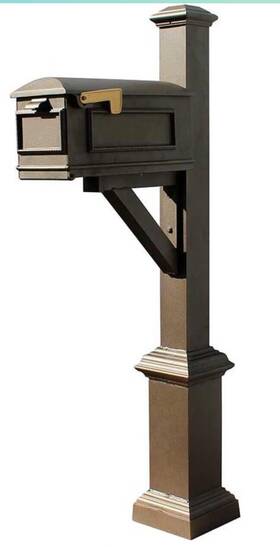 Wpd-sb1-s7-lmc-bz Qualarc Pole Only - Aluminum Mailbox Post Bronze