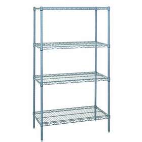 Quantum 651588101124 Wire 4 Shelf Starter Kit Gray 63in Height 63 In Width 18 Depth 30