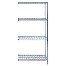 Ad86-3672gy Quantum Wire 4 Shelf Add-on Kit Gray 86in Height 86 In Width 36 Depth 72