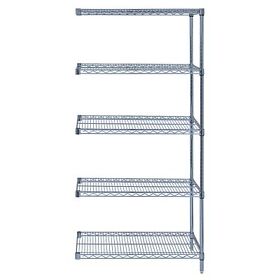 Ad86-2172gy-5 Quantum Wire 5 Shelf Add-on Kit Gray 86in Height 86 In Width 21 Depth 72