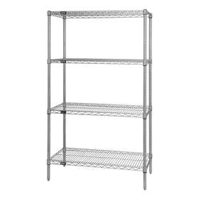 Wr63-1272c Quantum Wire 4 Shelf Starter Kit Chrome 63in Height 63 In Width 12 Depth 72