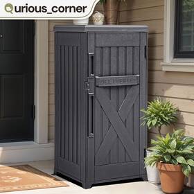 Qurious Corner 197839482845 60 Gallon Outdoor Storage Mailbox Lock Parcel Box Letter Package Delivery Stand