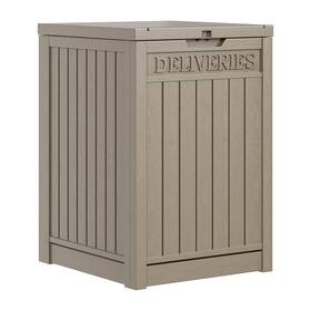 Beyshlsfb8 Qurious Corner 51 Gal Outdoor Parcel Delivery Box Lockable Waterproof Brown Package Storage Bin