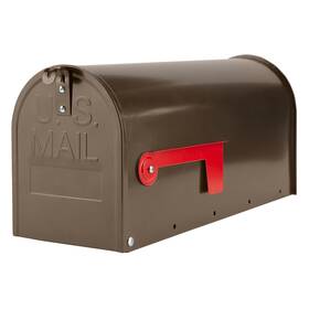 Y84-1401-03 Rainhol Bronze Brown Mailboxe For Outside Post Mount Mailbox Galvanized Steel Mediu