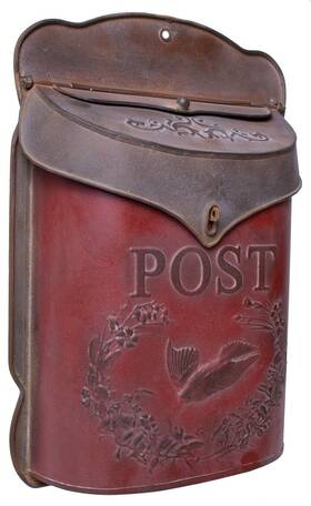 22746-ivn Red Co. 10.5 Inch X 15.5 Aged Shabby Chic Metal Wall-mounted Embossed Post M
