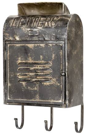 Red Co. 689483190615 11 Inch X 20 French Vintage Embossed Metal Wall Mount Mailbox With 3 Hoo