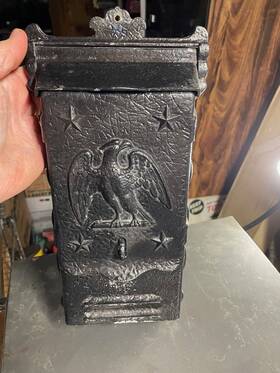 15701-2 Remington Vintage Hardware Co. Black Cast Aluminum Lockable Mail Box Eagle Mcm