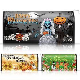 Env-resholder-59703 Resholder 3 Pcs Seasonal Magnetic Mailbox Covers 18x21inch Mail Box Cover Standard Size