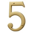 90675 Residential Lifetime Polished Baldwin Number 5 Solid House Brass