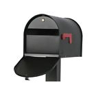 Residential Mailbox Duty Locking Heavy Secure Steel Black Security Post