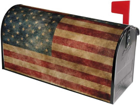 Retro American Flag Mailbox Covers Magnetic Post Box Cover Wraps Standard Size 2