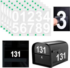 R001 Rhybwxtg Reflective Waterproof Mailbox Numbers Durable Vinyl 3-inch White