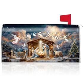 B0501441 Romart Nativity Scene Mailbox Covers Magnetic Standard Size Joy To The World Christ