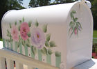 Roses Painted Hand Chic Decorative Shabby Cottage Mailbox