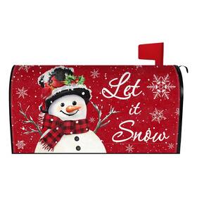 1ttdt478e0wf0t112cej Roszwtit Mailbox-#1ttdt478e0wf0t112cej Christmas Snowman Mailbox Cover Let It Snow 21x18 Inch Waterproof Holiday Wrap