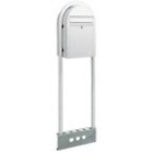 Round-9016-white Bobi Post For Mailbox White Stainless Steel Rust 6417237004079