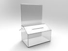 Rtn14705 Fixturedisplays Locking Fundraising Charity Donation Box With Sign 816048025192
