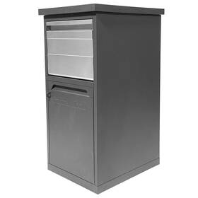 Rts Home Accents 627606001998 Parcelwirx Large Lockable Package Delivery Box With Parcel Chute Graphite Color