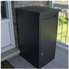 Rts Home Accents 711181833638 Parcel Drop Box Large Locking Mailbox Secure Package Delivery Steel Locker Mail