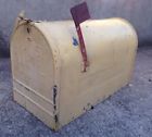 Rural Rfd Decor Yellow Steel Pale Farm Route Vintage Garden Large Mailbox