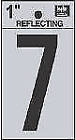 Rv-15-7 Prod Co Black Reflective Adhesive Vinyl Number Silver 084100003703
