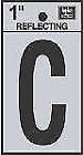 Rv-15-c Prod Co Black Reflective Adhesive Vinyl Letter Silver 084100003765