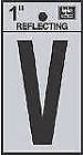 Rv-15-v Prod Co Black Reflective Adhesive Vinyl Letter Silver 084100003949