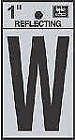 Rv-15-w Prod Co Black Reflective Adhesive Vinyl Letter 084100003956