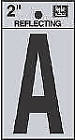 Rv-25-a Prod Co Black Adhesive Reflective Vinyl Letter Silver 084100004120